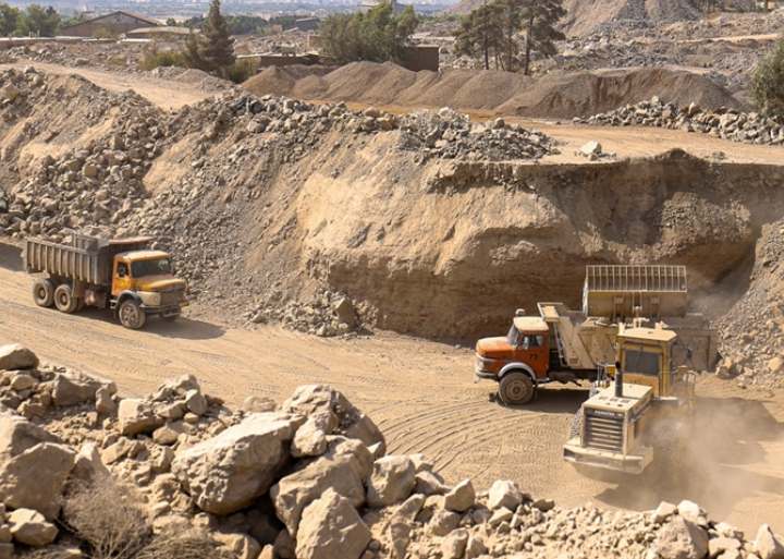 استخراج مواد اولیه از معادن